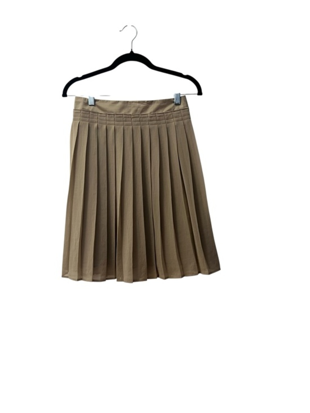 United Colors Of Benetton Taupe Pleated Chiffon Layered Skirt 28